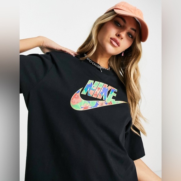 Nike Tops - Nike  Botanical Print Logo Boxy T-shirt